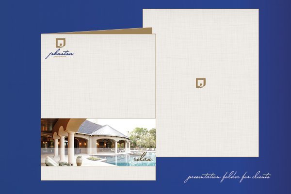 custom_presentation_folder_branding branded presenation folder, landscaping company marketing material, brand identity dallas, dallas branding agency