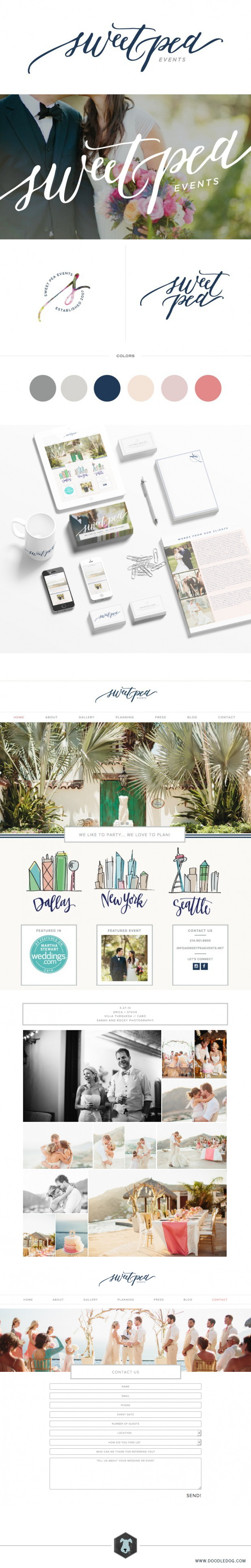 Doodle Dog Brand Board | Sweet Pea Events