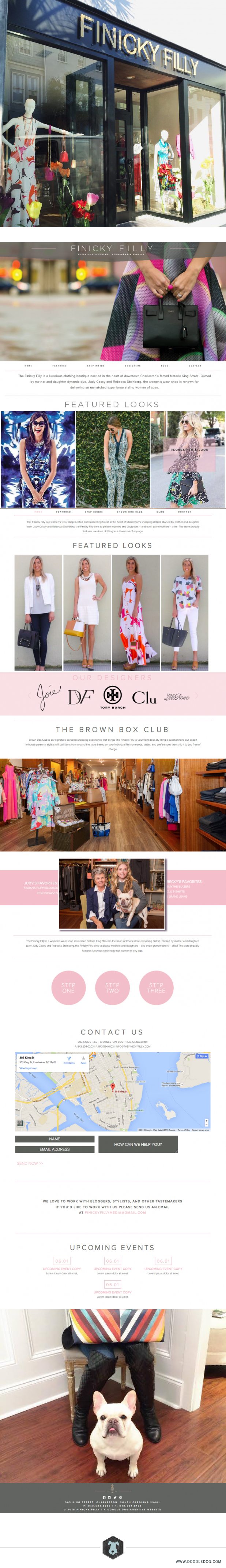 Doodle Dog Brand Board | Finicky Filly Charleston Clothing Boutique