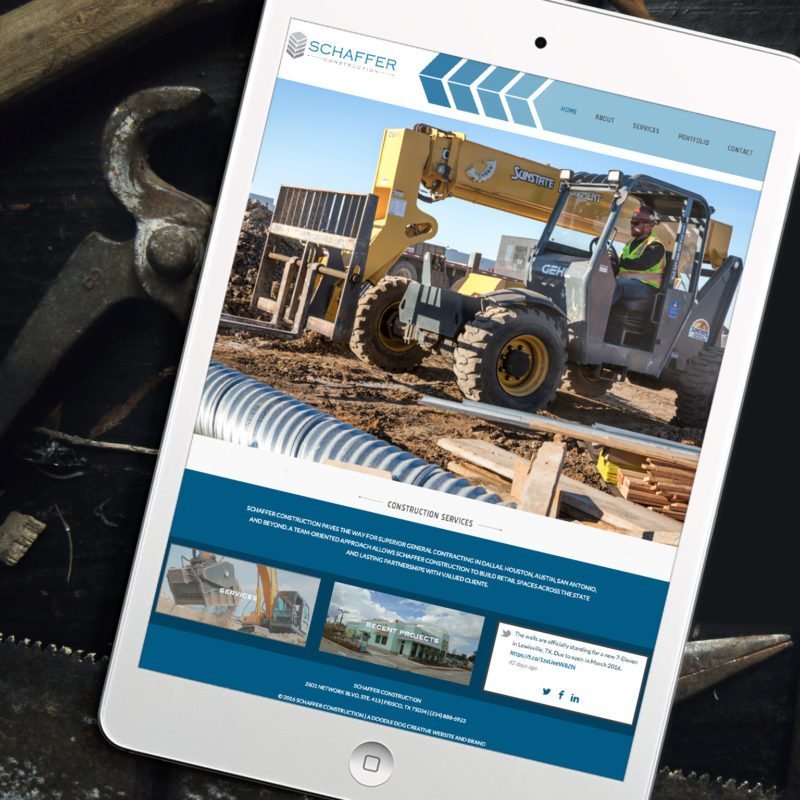 Customized Website Design for Schaffer Construction | Doodle Dog