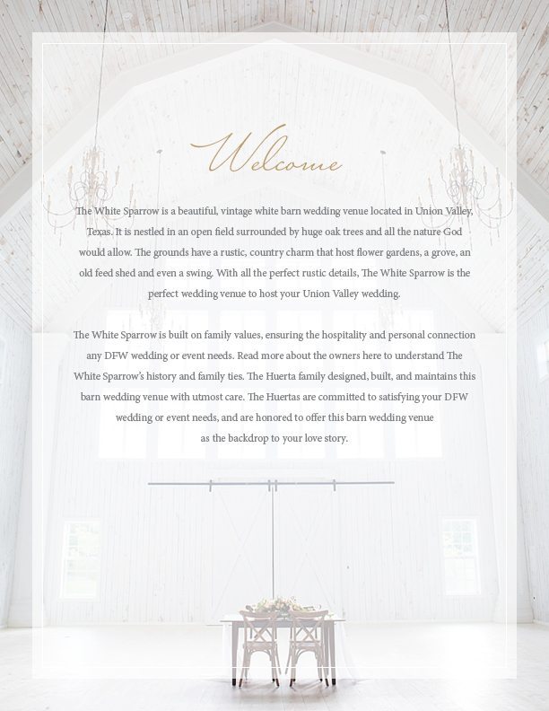 Dallas Branding Design | Media Kit for The White Sparrow Barn