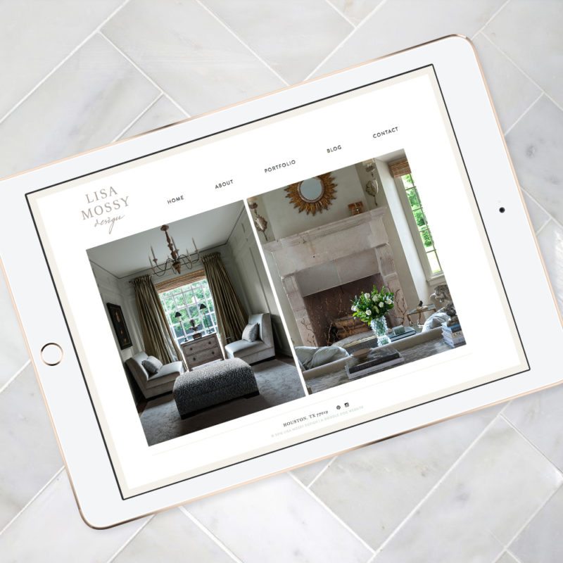 Custom Interior Designer Website | Lisa Mossy Design