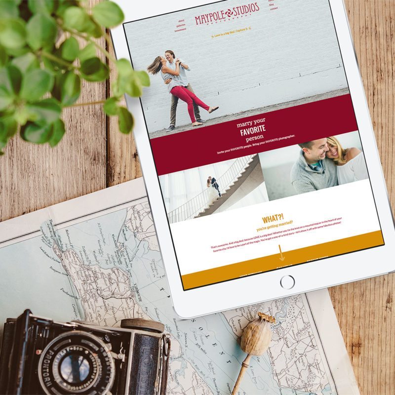 Wedding Photographer Website Design for Maypole Studios | Doodle Dog