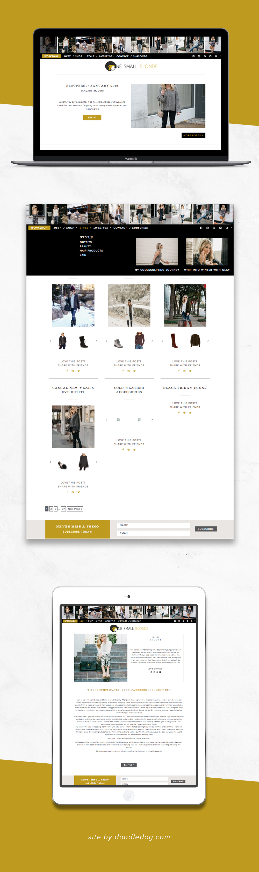Fashion Blogger Website Design