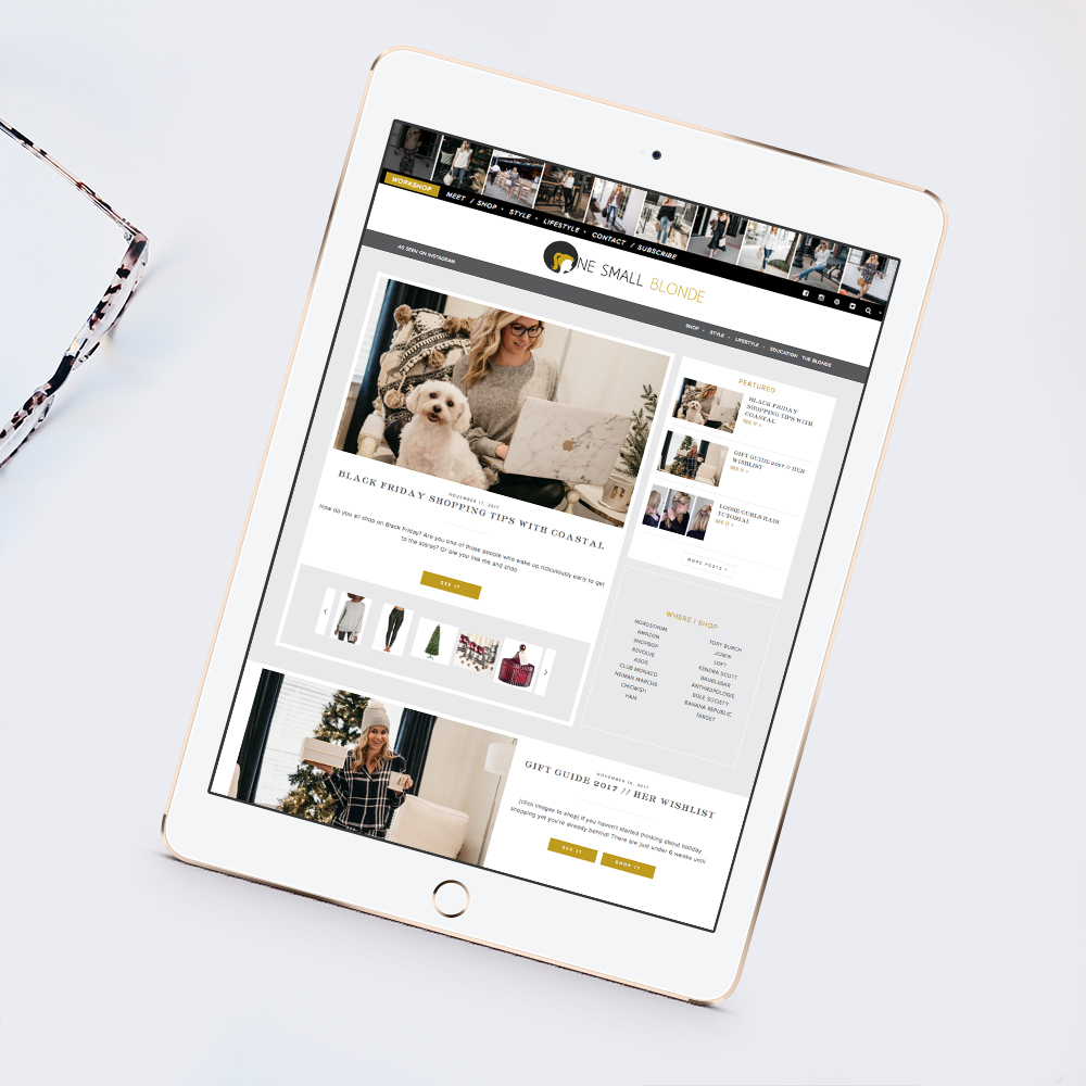 Fashion Blogger Website Design