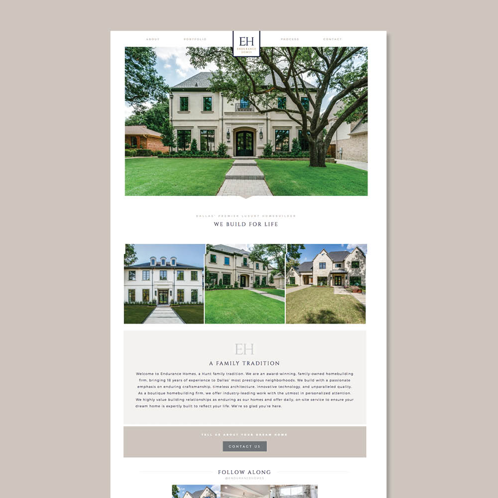 Home Builder Website Design